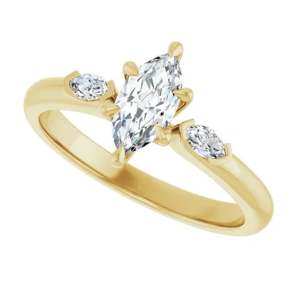 Claw-Prong Three-Stone Engagement Ring Image 5 JF Jones Jewelers Rochester, NY