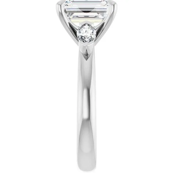 Claw-Prong Three-Stone Engagement Ring Image 4 House of Silva Wooster, OH