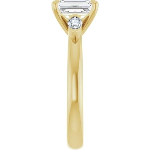 Claw-Prong Three-Stone Engagement Ring Image 4 J. Thomas Jewelers Rochester Hills, MI