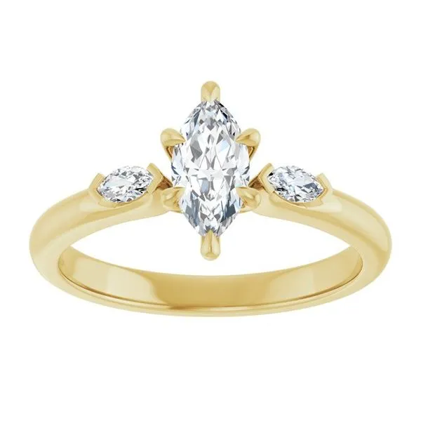 Claw-Prong Three-Stone Engagement Ring Image 3 Clater Jewelers Louisville, KY