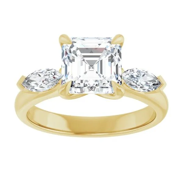Claw-Prong Three-Stone Engagement Ring Image 3 Shipley's Fine Jewelry Hampstead, MD