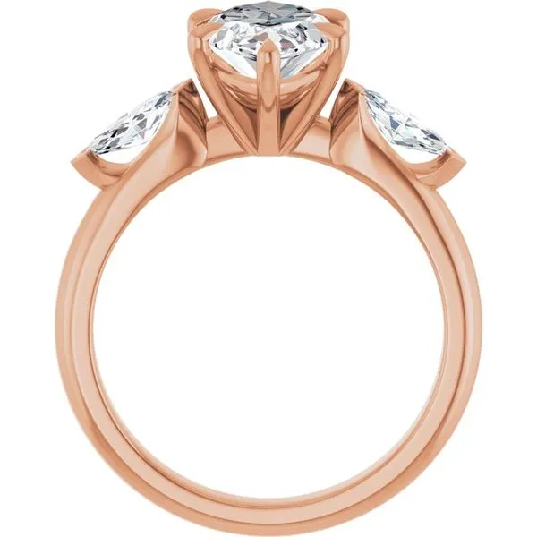 Claw-Prong Three-Stone Engagement Ring Image 2 Arezzo Jewelers Elmwood Park, IL