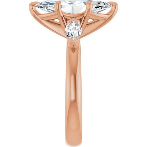 Claw-Prong Three-Stone Engagement Ring Image 4 Northwood Jewelers Northwood, OH
