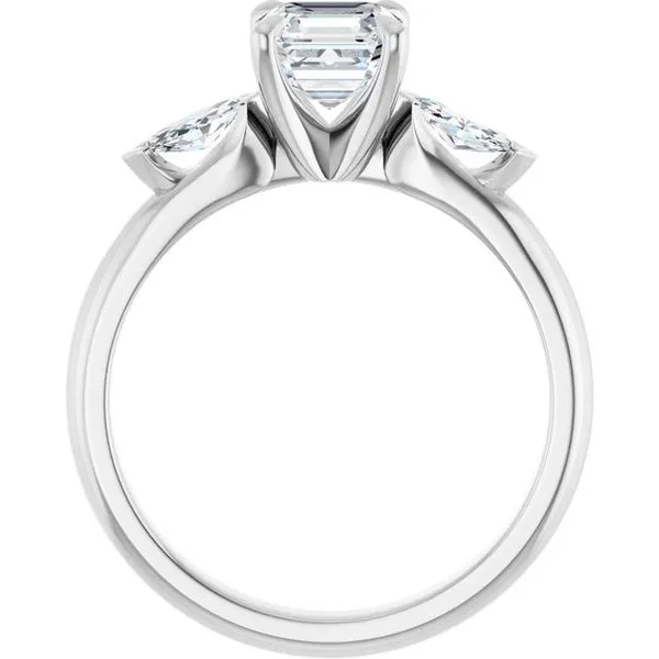 Claw-Prong Three-Stone Engagement Ring Image 2 Mark Jewellers La Crosse, WI