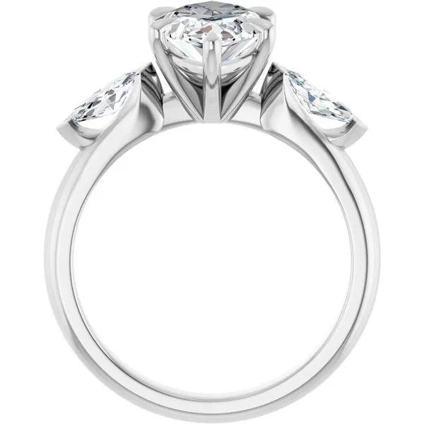Claw-Prong Three-Stone Engagement Ring Image 2 JF Jones Jewelers Rochester, NY