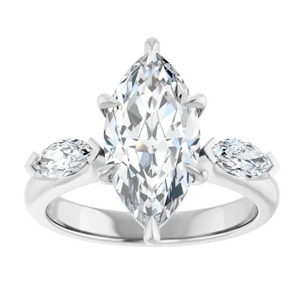 Claw-Prong Three-Stone Engagement Ring Image 3 Morin Jewelers Southbridge, MA