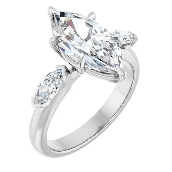 Claw-Prong Three-Stone Engagement Ring Jimmy Smith Jewelers Decatur, AL