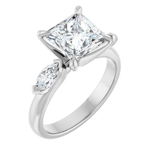 Claw-Prong Three-Stone Engagement Ring Northwood Jewelers Northwood, OH