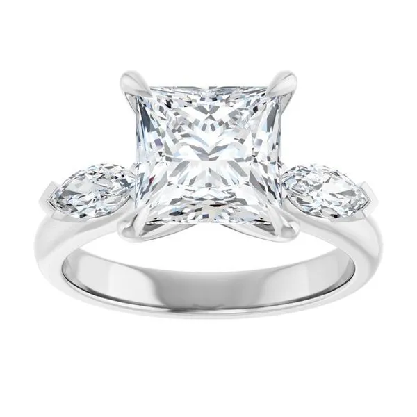 Claw-Prong Three-Stone Engagement Ring Image 3 Clater Jewelers Louisville, KY