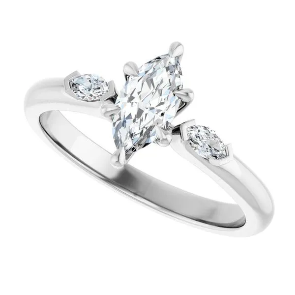 Claw-Prong Three-Stone Engagement Ring Image 5 Clater Jewelers Louisville, KY