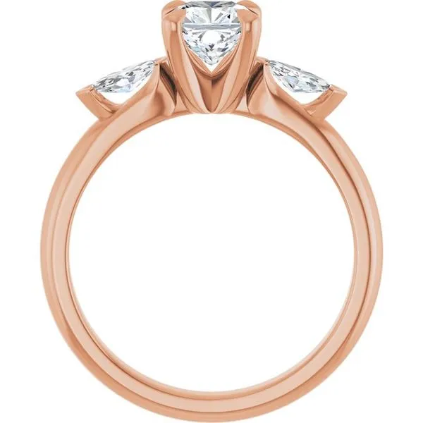 Claw-Prong Three-Stone Engagement Ring Image 2 J. West Jewelers Round Rock, TX