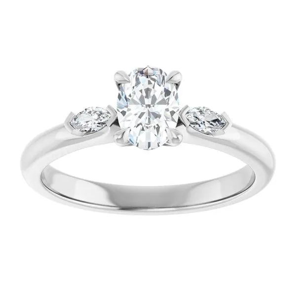 Claw-Prong Three-Stone Engagement Ring Image 3 Jimmy Smith Jewelers Decatur, AL