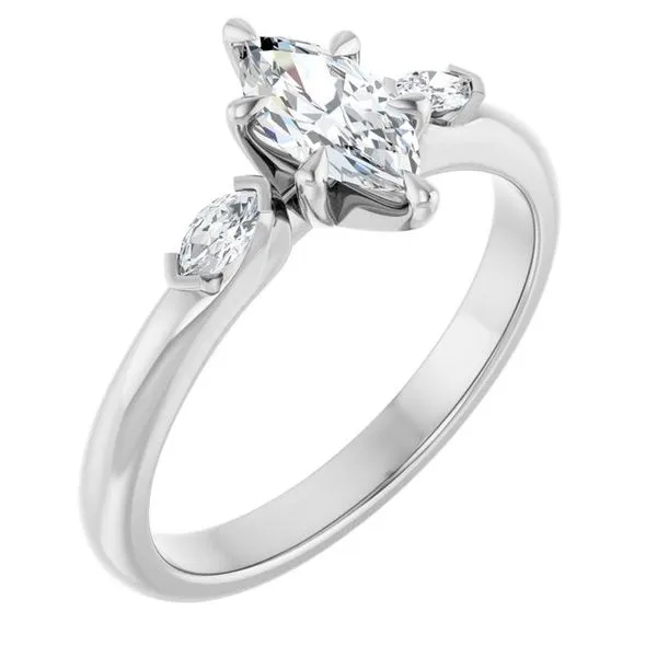Claw-Prong Three-Stone Engagement Ring Futer Bros Jewelers York, PA
