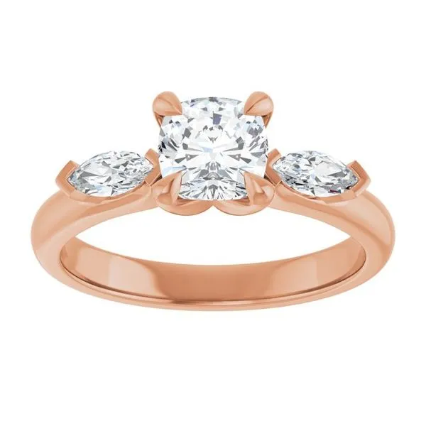 Claw-Prong Three-Stone Engagement Ring Image 3 Clater Jewelers Louisville, KY