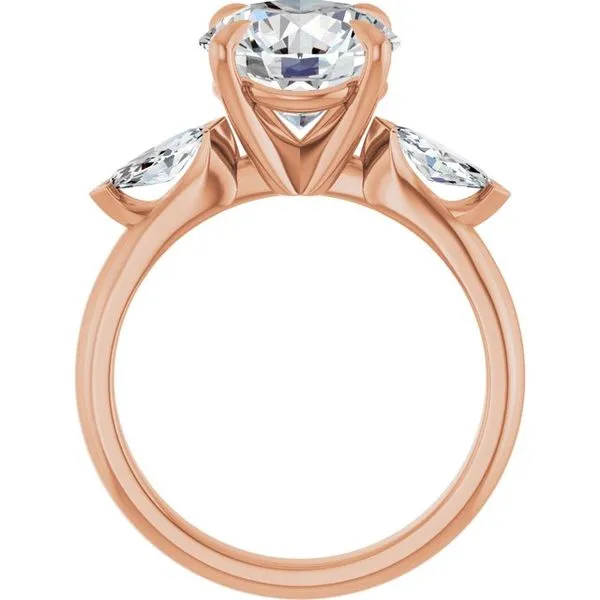 Claw-Prong Three-Stone Engagement Ring Image 2 Banks Jewelers Burnsville, NC