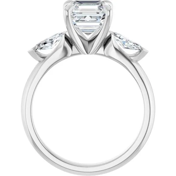 Claw-Prong Three-Stone Engagement Ring Image 2 JF Jones Jewelers Rochester, NY