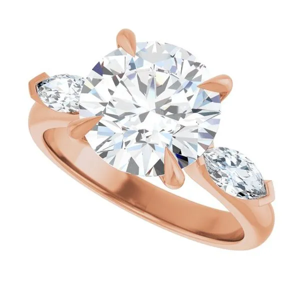 Claw-Prong Three-Stone Engagement Ring Image 5 Shipley's Fine Jewelry Hampstead, MD