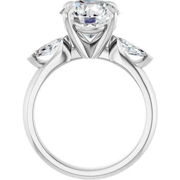 Claw-Prong Three-Stone Engagement Ring Image 2 Jimmy Smith Jewelers Decatur, AL