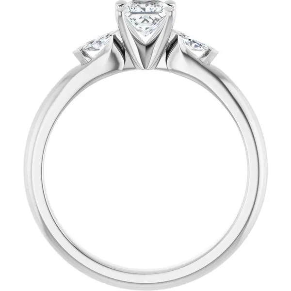 Claw-Prong Three-Stone Engagement Ring Image 2 Jimmy Smith Jewelers Decatur, AL