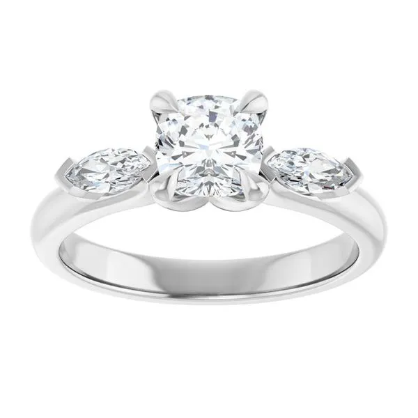 Claw-Prong Three-Stone Engagement Ring Image 3 Mark Jewellers La Crosse, WI