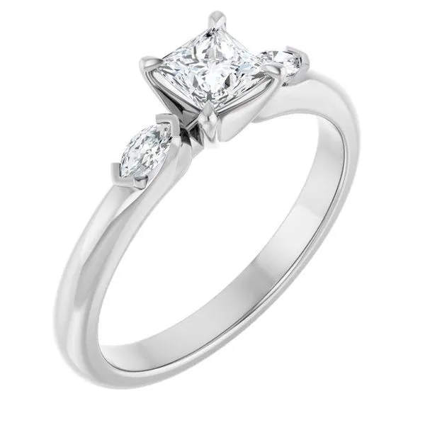 Claw-Prong Three-Stone Engagement Ring The Jewelry Source El Segundo, CA