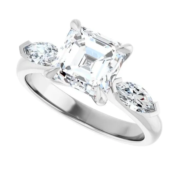 Claw-Prong Three-Stone Engagement Ring Image 5 Mark Jewellers La Crosse, WI