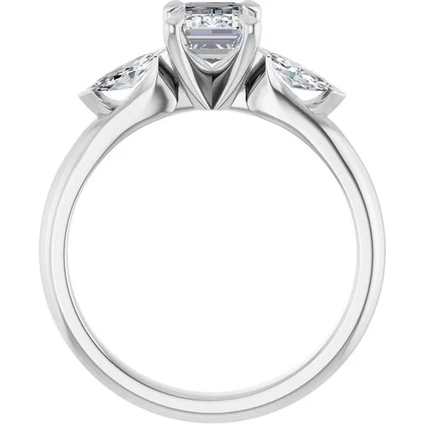 Claw-Prong Three-Stone Engagement Ring Image 2 Arezzo Jewelers Elmwood Park, IL
