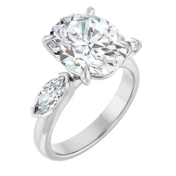 Claw-Prong Three-Stone Engagement Ring Northwood Jewelers Northwood, OH
