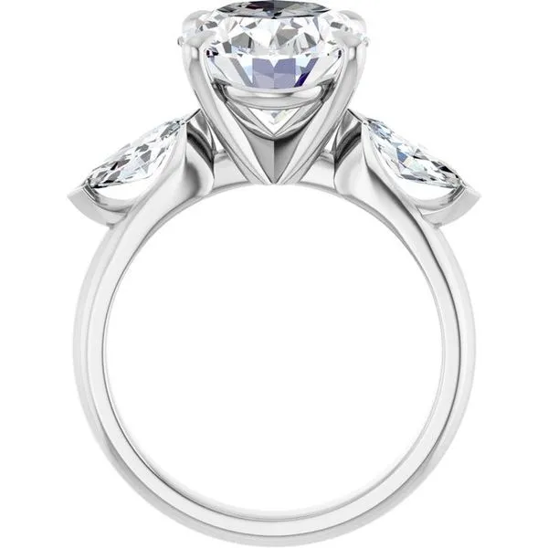 Claw-Prong Three-Stone Engagement Ring Image 2 Don's Jewelry & Design Washington, IA