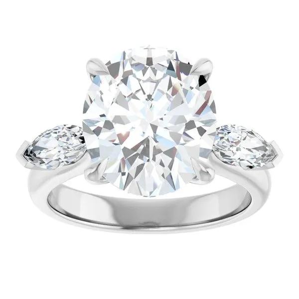 Claw-Prong Three-Stone Engagement Ring Image 3 Vulcan's Forge LLC KANSAS CITY, MO