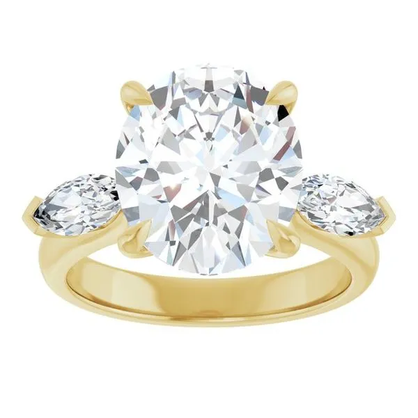 Claw-Prong Three-Stone Engagement Ring Image 3 Futer Bros Jewelers York, PA