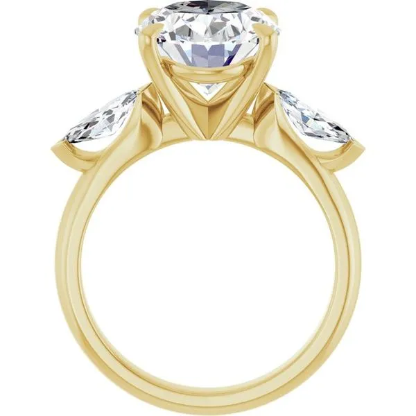 Claw-Prong Three-Stone Engagement Ring Image 2 Vulcan's Forge LLC KANSAS CITY, MO