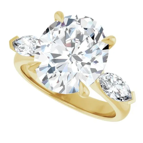 Claw-Prong Three-Stone Engagement Ring Image 5 Arezzo Jewelers Elmwood Park, IL