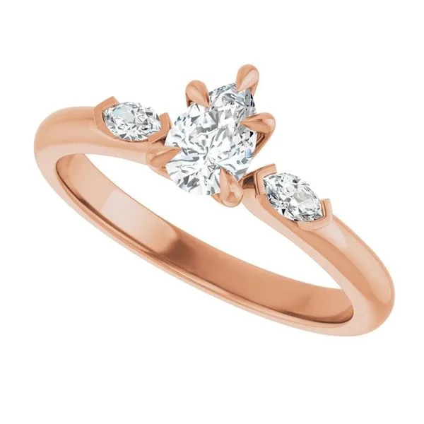 Claw-Prong Three-Stone Engagement Ring Image 5 Shipley's Fine Jewelry Hampstead, MD