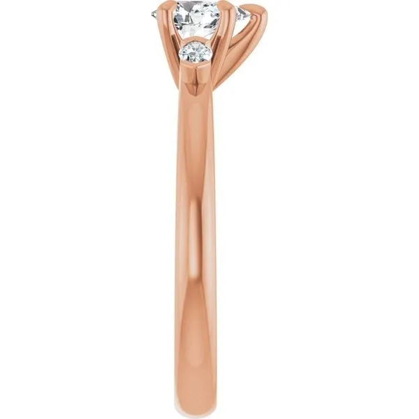 Claw-Prong Three-Stone Engagement Ring Image 4 Vulcan's Forge LLC KANSAS CITY, MO