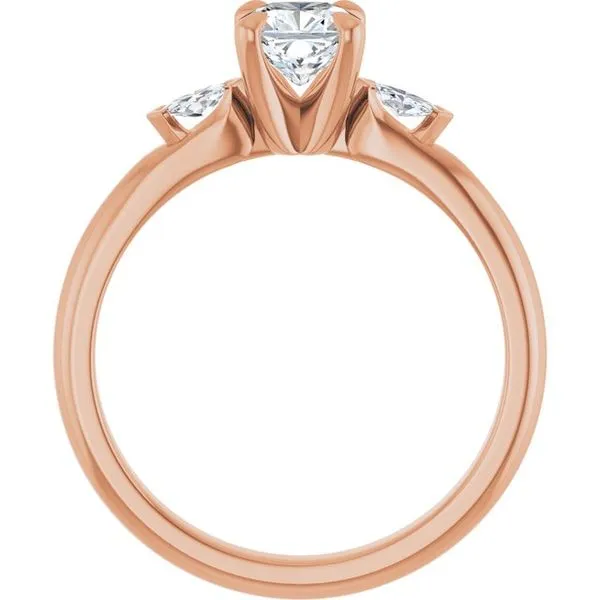 Claw-Prong Three-Stone Engagement Ring Image 2 Don's Jewelry & Design Washington, IA