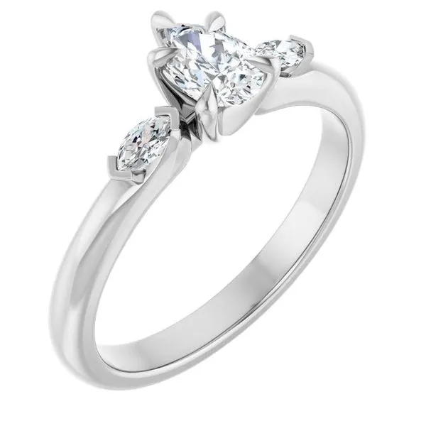 Claw-Prong Three-Stone Engagement Ring Clater Jewelers Louisville, KY