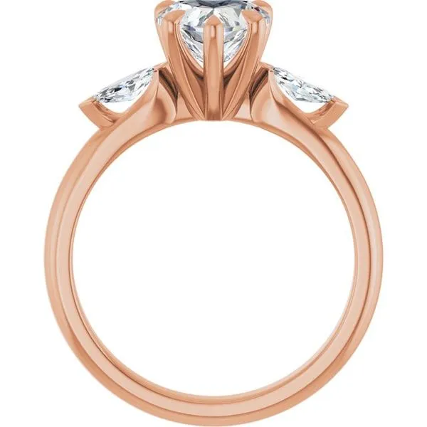 Claw-Prong Three-Stone Engagement Ring Image 2 Michael Szwed Jewelers Longmeadow, MA