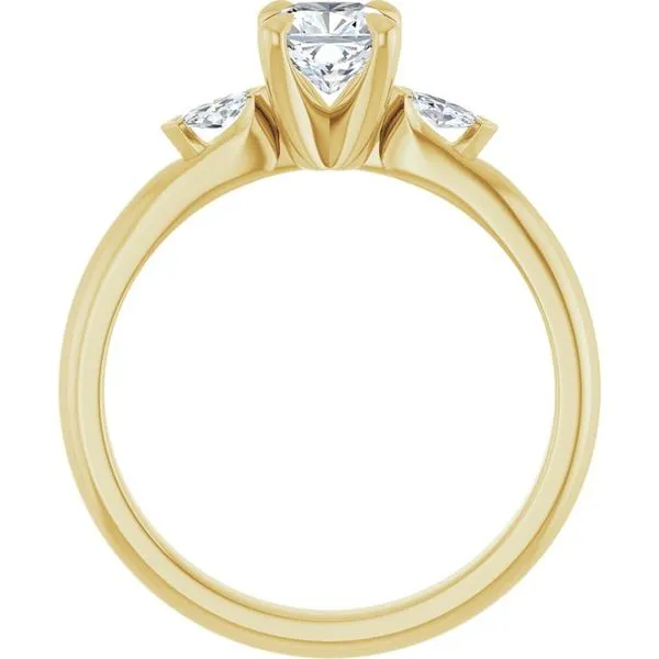 Claw-Prong Three-Stone Engagement Ring Image 2 J. Thomas Jewelers Rochester Hills, MI