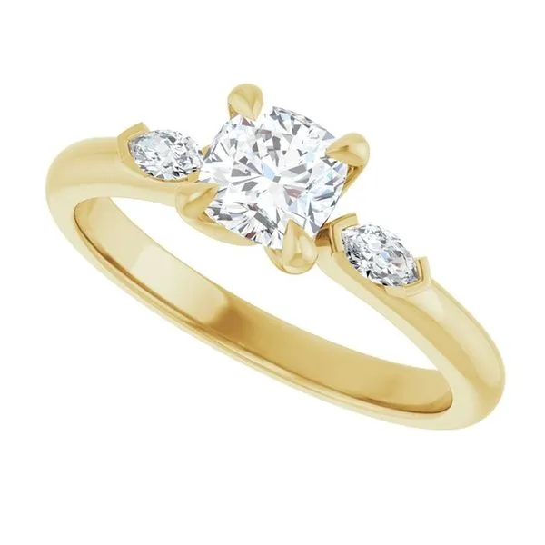 Claw-Prong Three-Stone Engagement Ring Image 5 Paul James Jewelers Angels Camp, CA