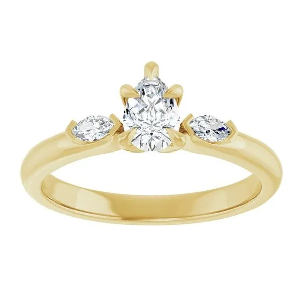 Claw-Prong Three-Stone Engagement Ring Image 3 JF Jones Jewelers Rochester, NY