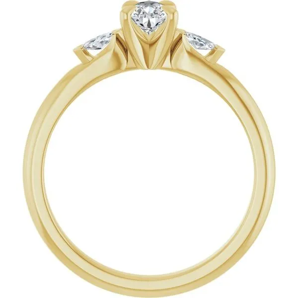 Claw-Prong Three-Stone Engagement Ring Image 2 Raleigh Diamond Fine Jewelry Raleigh, NC