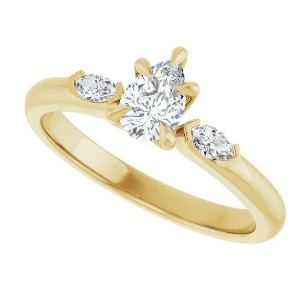 Claw-Prong Three-Stone Engagement Ring Image 5 Jimmy Smith Jewelers Decatur, AL