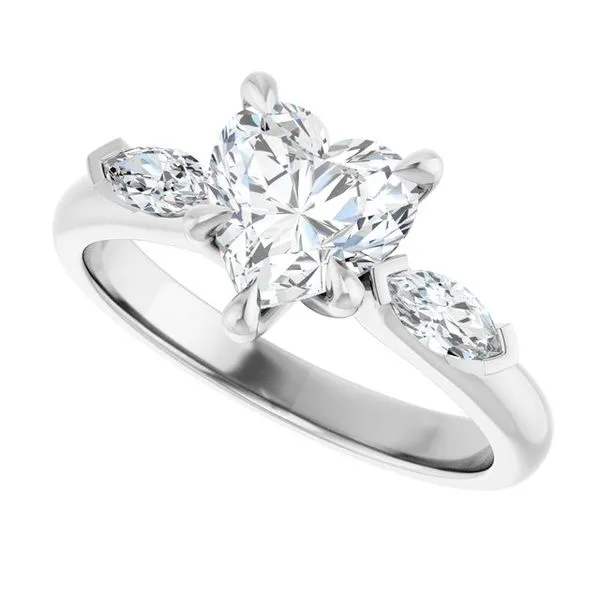 Claw-Prong Three-Stone Engagement Ring Image 5 J. Thomas Jewelers Rochester Hills, MI