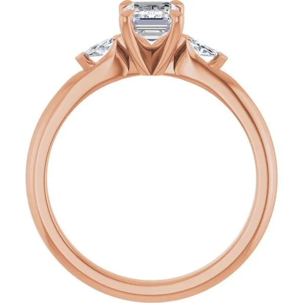 Claw-Prong Three-Stone Engagement Ring Image 2 Don's Jewelry & Design Washington, IA