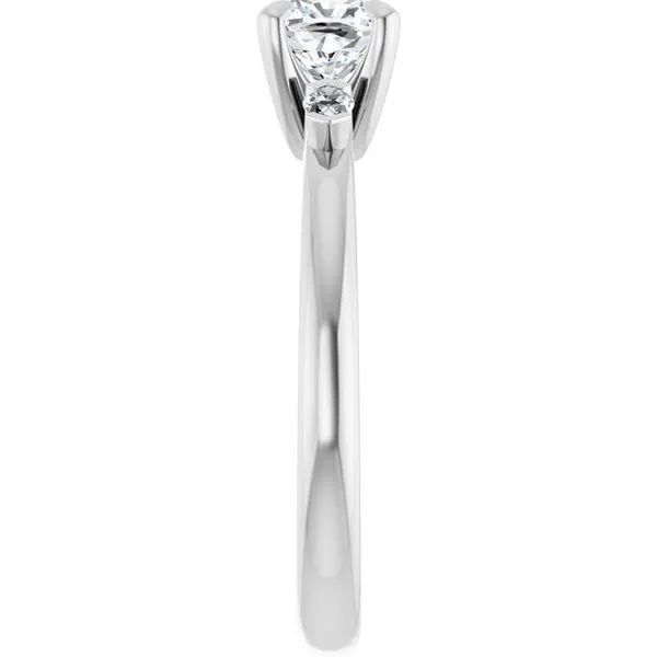 Claw-Prong Three-Stone Engagement Ring Image 4 Ocean View Jewelers Millville, DE