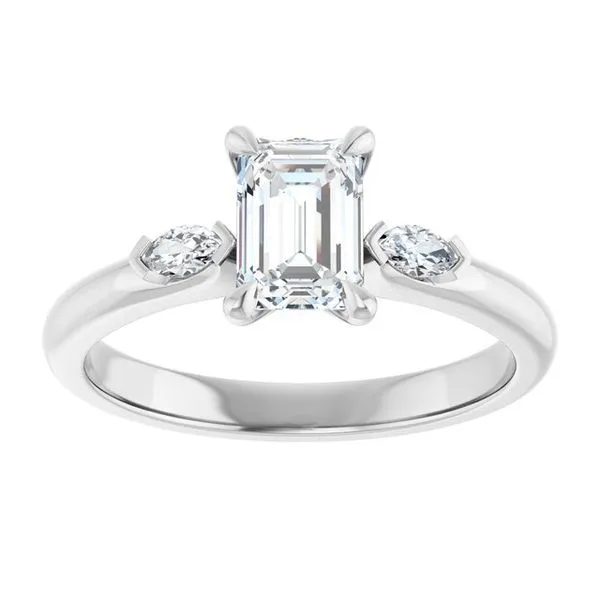 Claw-Prong Three-Stone Engagement Ring Image 3 Clater Jewelers Louisville, KY