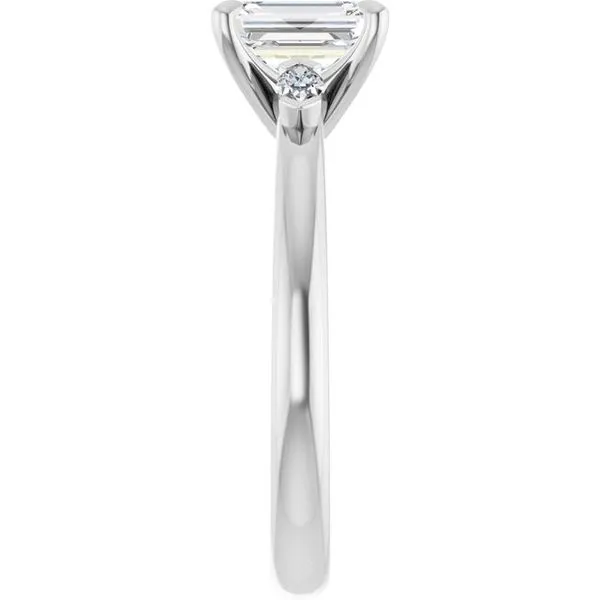 Claw-Prong Three-Stone Engagement Ring Image 4 JF Jones Jewelers Rochester, NY