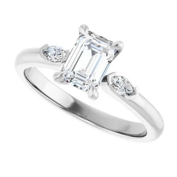 Claw-Prong Three-Stone Engagement Ring Image 5 Clater Jewelers Louisville, KY