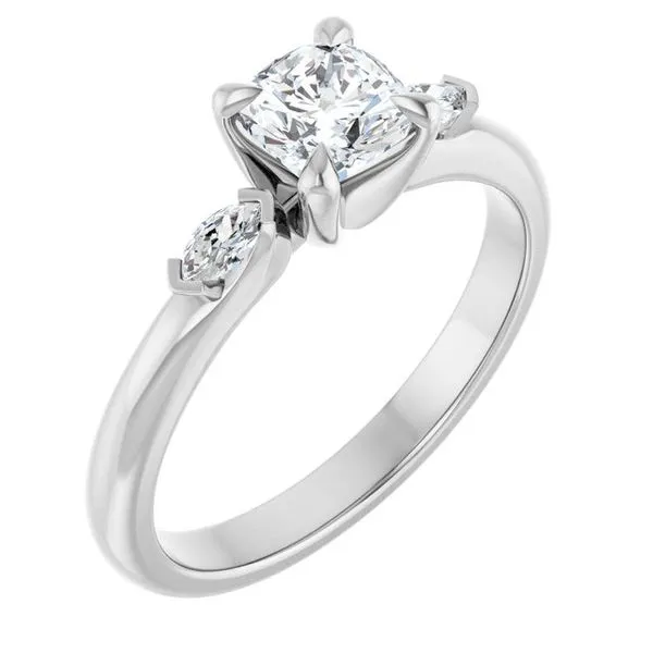 Claw-Prong Three-Stone Engagement Ring JF Jones Jewelers Rochester, NY